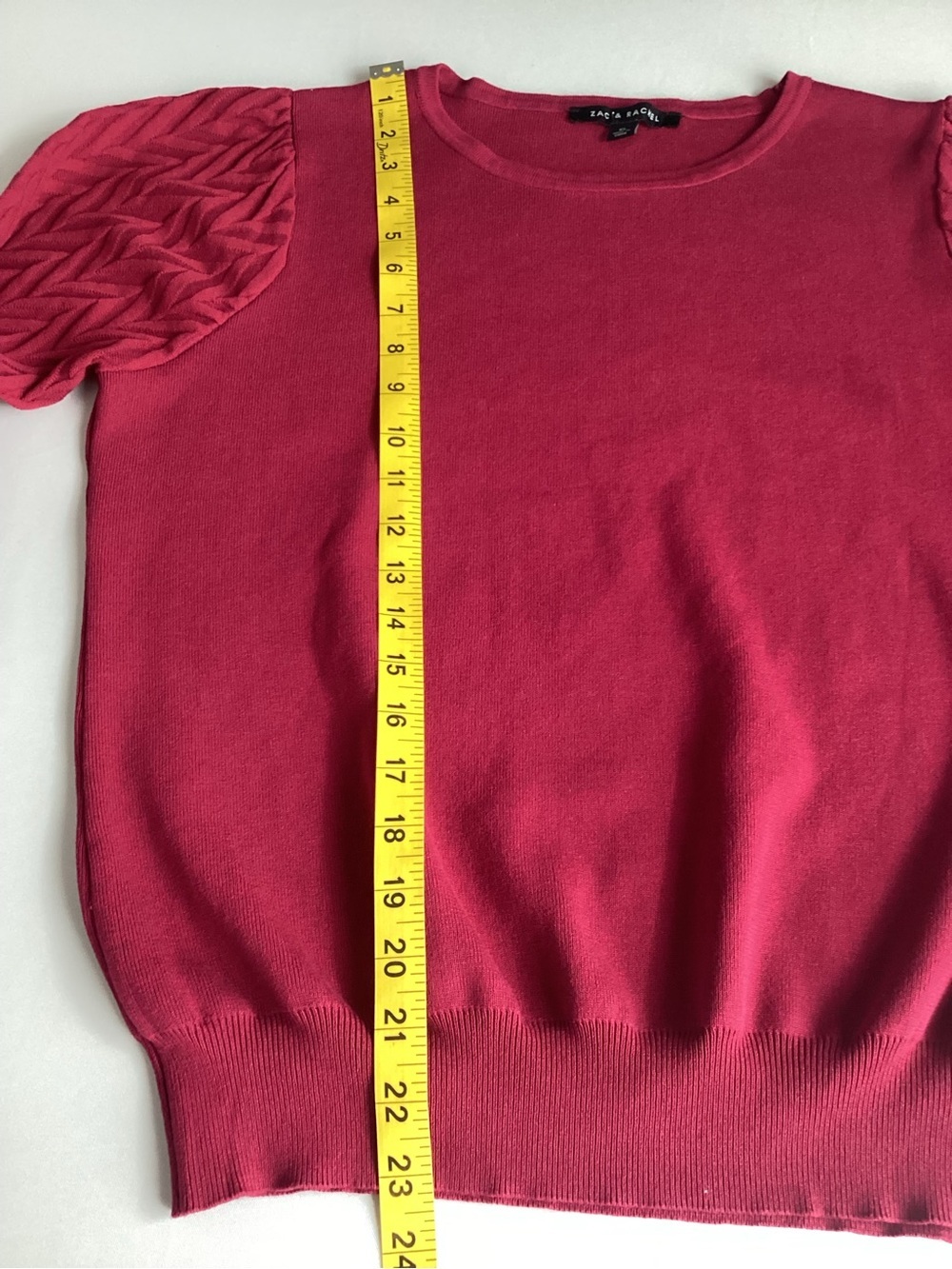 Zac & Rachel Textured Raspberry Pullover Sweater - Picture 7 of 8